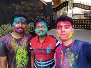 Holi celebrations with friends